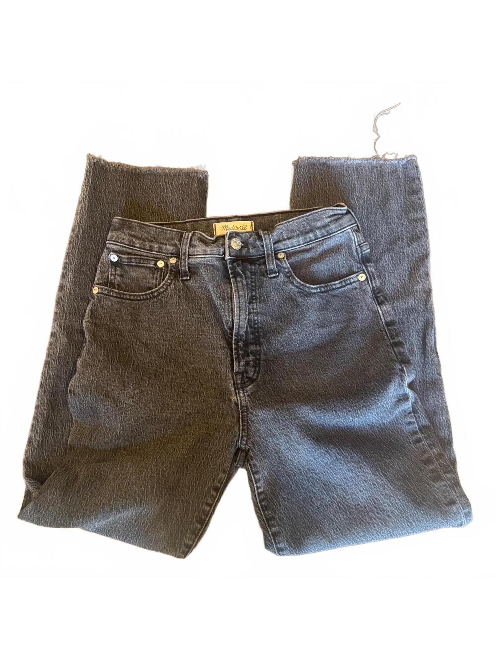 Madewell The Perfect Vintage Straight Jean in Black Size 27